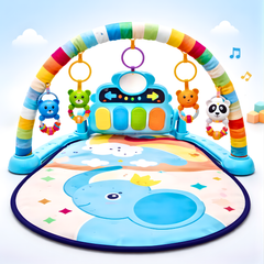 Baby Musical Activity Play Gym Mat with Piano & Hanging Toys