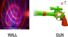 Chigy Wooh 3D Projection Strike Toy Gun with Vibrant Light & Sound Effects Toy for Kids