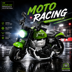 Moto Motorcycle Die-Cast Bike Pull-Back Action