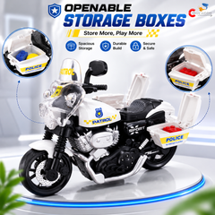 Police Patrol Friction Die-Cast Bike Toy