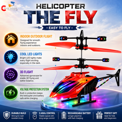 Remote Control Flying Helicopter WIth LED Lights