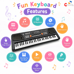 61 Keys Musical Keyboard Piano With Mic