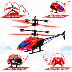 Remote Control Flying Helicopter WIth LED Lights