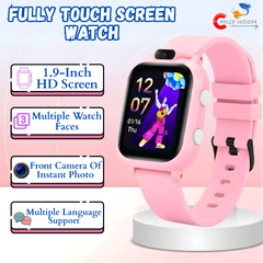Kids Smart Touch Game Watch (Pink)