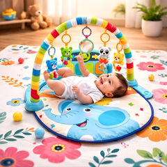 Baby Musical Activity Play Gym Mat with Piano & Hanging Toys