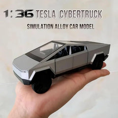 Tesla Cyber Truck Model Car Metal Pull Back Toy car with Openable Doors & Light sound Toys for Kids