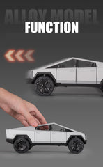 Tesla Cyber Truck Model Car Metal Pull Back Toy car with Openable Doors & Light sound Toys for Kids