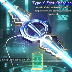 Fire Piral Sword – Double-Edged Rotating LED Lightsaber