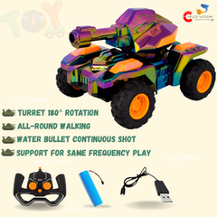 Remote Control Colorful Water Balls Toy Tank Car