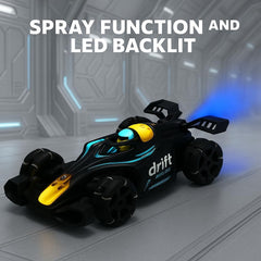 Chigy Wooh Remote Control Stunt Smoke Car With LED Lights & Music 2.4Ghz 360° Rotation Fast Stunt Light Weight Multifunction Hand Gesture Remote Control Car For Kids