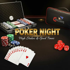 Chigy Wooh Poker Chips Set Casino Style 300 Chips/Pcs with Bag & Aluminum Finish Case Poker for Adults