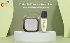 Rechargeable Karaoke Mic with Speaker for Singing Wireless Mini Portable Bluetooth Speaker with Microphone & LED Lights Cute Birthday Gift for Kids Musical Toys for Boys, Girls and Adults