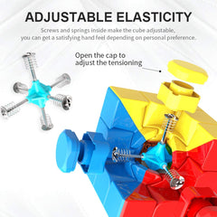 3X3 Stickerless Speedcube Puzzle for Kids & Adults