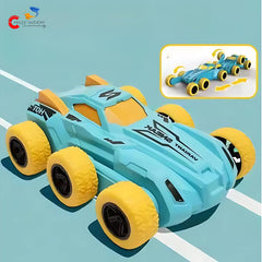 Stunt Car – 6-Wheel Off-Road Vehicle with Forward Flip Action No Battery Required Durable Friction-Powered Toy Car for Kids