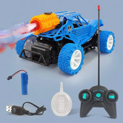 Remote control car with smoke car monster truck style RC car (multicolor) with rechargeable battery & USB charging