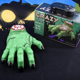 Chigy Wooh Remote Control Crawling Hand Toy 2.4GHz Realistic Horror Hand with Light & Sound Effects, Scary Prank Toy for Halloween Party Gift for Kids