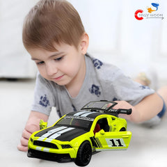 Chigy Wooh Mustang GT Sports Diecast Model Car with Pullback Action, Openable Doors & Trunk Metal Toy Car for Kids Best Gift for 3+ Year Old Boys & Girls
