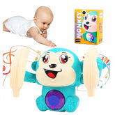Chigy Wooh Rolling Banana Monkey Toys with Voice/Touch Sensor On Dancing Monkey Dancing Toy for Kids Rolling Electric Monkey for Children Doll Tumble Monkey Toy with Sound&Light Effects - Multi Color