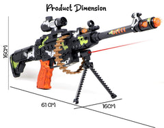 Chigy Wooh Musical Army Style Toy Gun For Kids With Music AndLaser Light Machine Gun Toy for Kids with Powerful Vibration System Pubg Gun for Kids