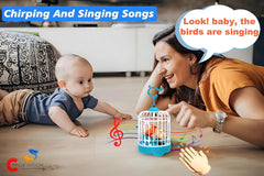 Talking Bird Toy for Kids Interactive & Repeat What You Said Singing Chirping in The Birdcage Gifts for Babies, Kids & Children (Multi)