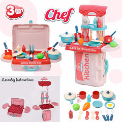 Kitchen Play Set for Girls Pretend to Play