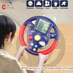 Chigy Wooh Steering Wheel Toy for Kids Little Driver Simulation Driving Toy with Light & Sound Mode Experience The Fun of Driving Car Toys for Boys & Girls Best Birthday Gift for 3+ Year Old Kids