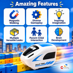 130 PCS DIY Building Block Magnetic Track Train Set with Bullet Train