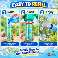 3-in-1 Multifunctional Bubble & Soft Foam Bullet Gun