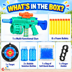 3-in-1 Multifunctional Bubble & Soft Foam Bullet Gun
