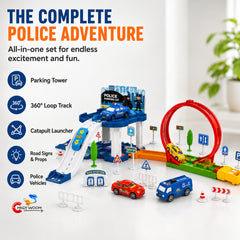 Police Catapult Parking Lot Playset