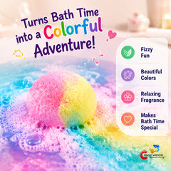 Colorful Fizzy Bath Bombs for Kids – Pack of 2