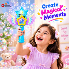 Magic Bubble Wand with LED Light & Wings