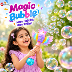 Magic Bubble Wand with LED Light & Wings