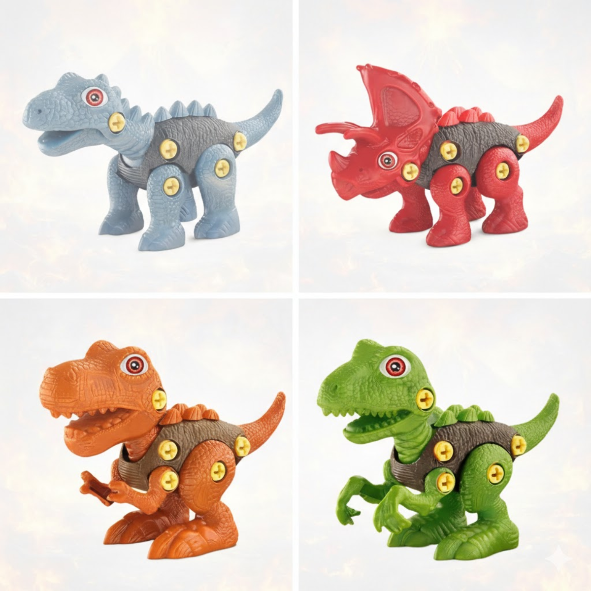 Diy Dinosaur Toy Figure (Pack of 4)