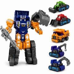 5-in-1 Construction Vehicle Robot Transformer