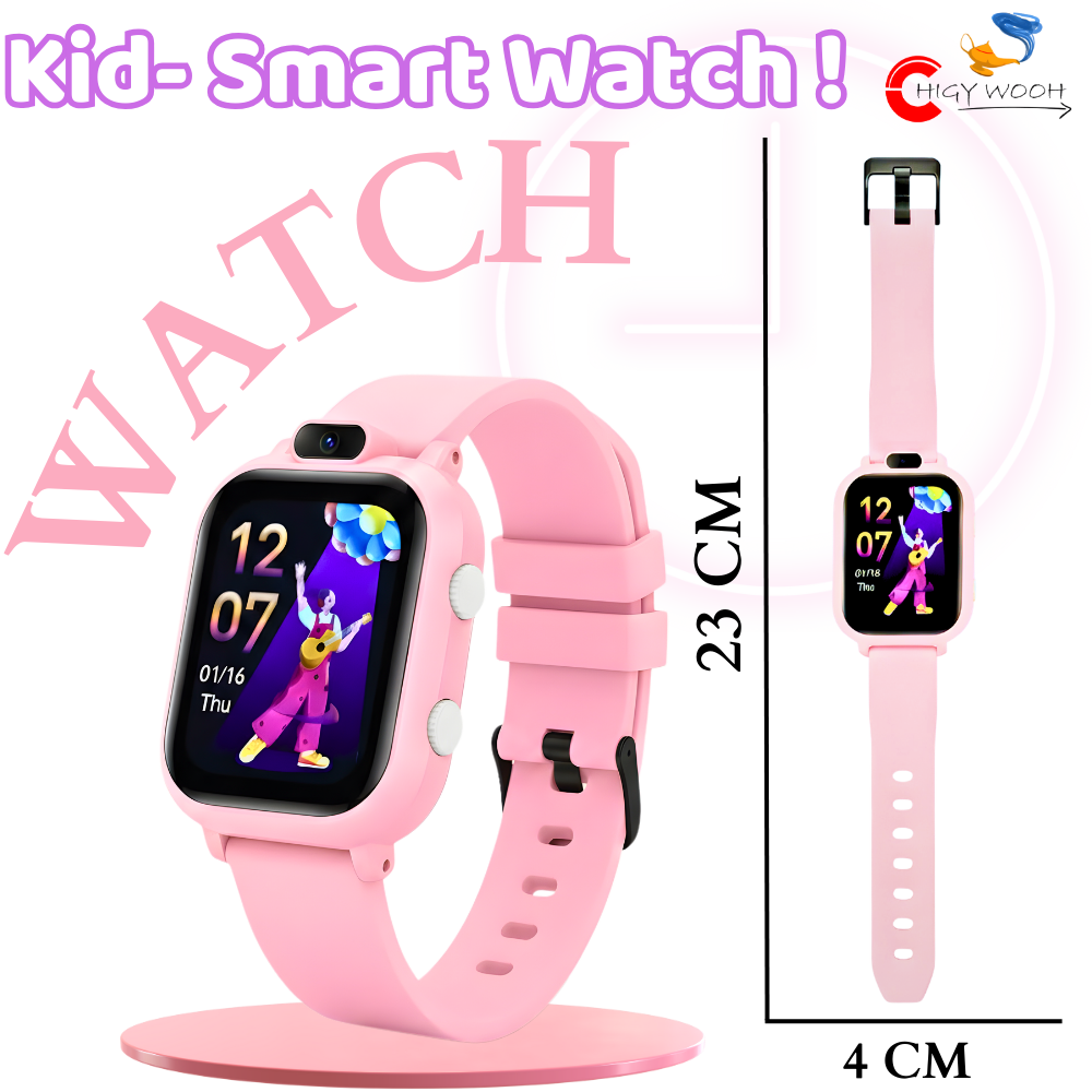 Kids Smart Touch Game Watch (Pink)