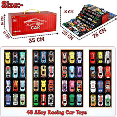 48 PCS Die Cast Cars Set with Storage Case
