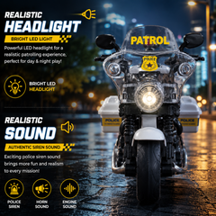 Police Patrol Friction Die-Cast Bike Toy