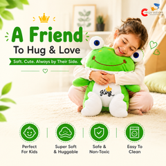 King Frog Plush Soft Toy