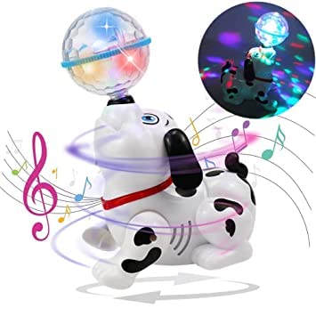 Chigy Wooh Dancing Dog with Music Flashing Lights For Kids