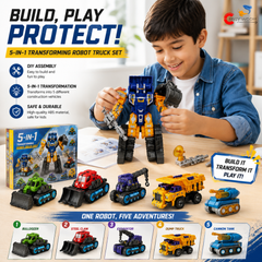 5-in-1 Construction Vehicle Robot Transformer