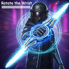 Fire Piral Sword – Double-Edged Rotating LED Lightsaber