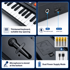 61 Keys Musical Keyboard Piano With Mic