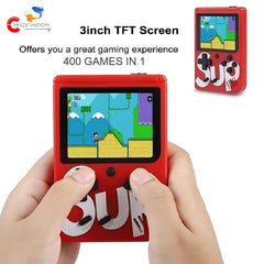 Chigy Wooh Handheld 400 in 1 Games Box with TV Output & with Gaming Console Rechargeable Video Game for Kids