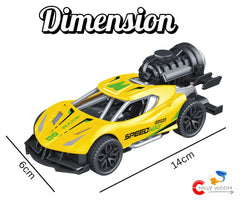 Chigy Wooh Spray Racing Stunt Car Push & Go Rubber Tires Mist Smoke Car Toy for Kids Best Gift for Boys & Girls