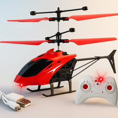 Remote Control Helicopter with Hand Gravity Sensor, 3D Light & Safety Sensor for Kids