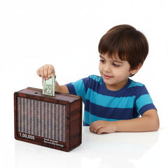 Chigy Wooh Wooden Money Box 1 Lakh Goal Piggy Bank with Savings Chart for Adult