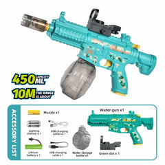 Chigy Wooh M416 Electric Automatic Water Gun Toy with Light Holi Water Gun Outdoor Play Toys for Boys & Girls