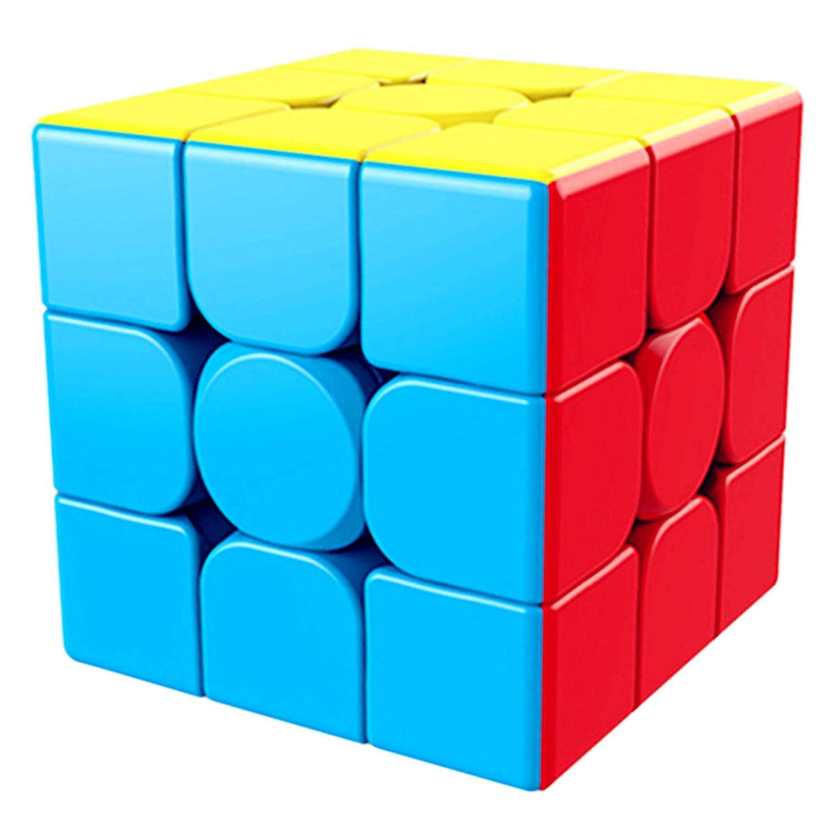 3X3 Stickerless Speedcube Puzzle for Kids & Adults