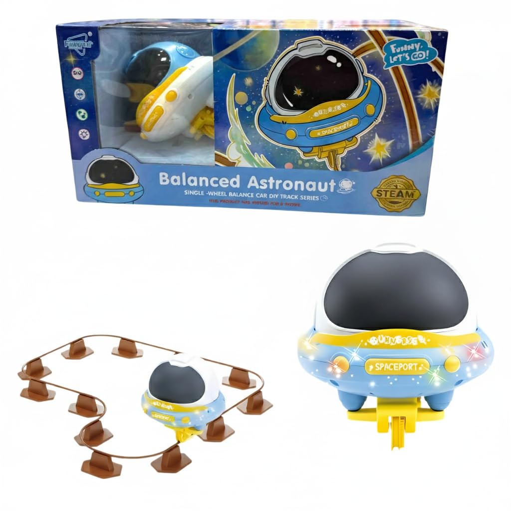 Chigy Wooh Unicycle Astronaut Tightrope Walker Balancing Toy with Light & Music for Kids Developmental Baby Toys Best Gift for Boys & Girls